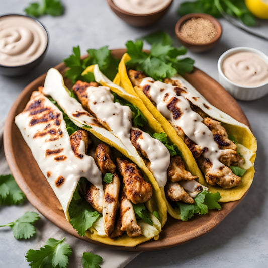 Authentic Middle Eastern Delight: Chicken Shawarma with Tahini Sauce