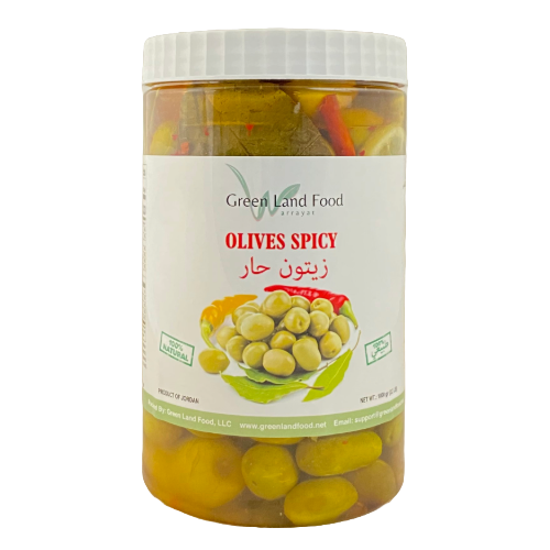 Green Olives Spicy - 1 KILO (New Size)